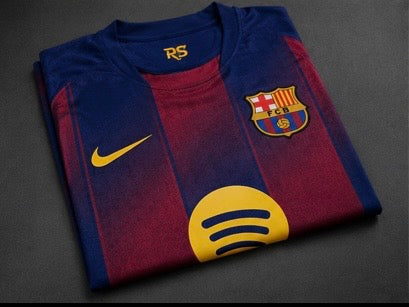 Barcelona Home Kit (2025-26) Embroidery Fan Version Jersey