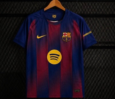 Barcelona Home Kit (2025-26) Embroidery Fan Version Jersey