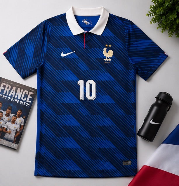 France Home World Cup Embroidery Fan Version Jersey(2026)