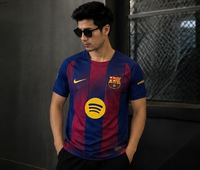Barcelona Home Kit (2025-26) Embroidery Fan Version Jersey