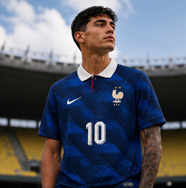 France Home World Cup Embroidery Fan Version Jersey(2026)