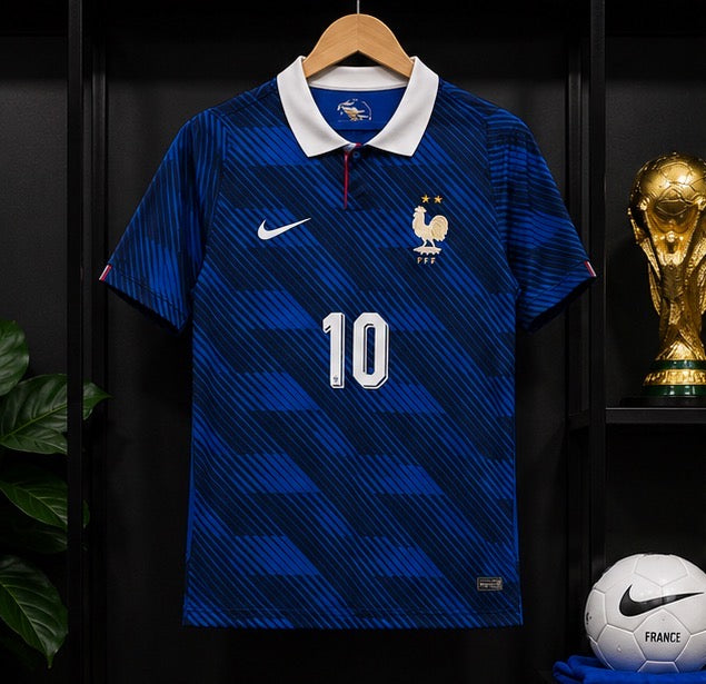 France Home World Cup Embroidery Fan Version Jersey(2026)